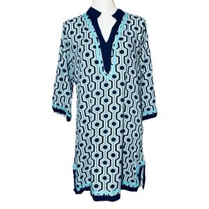 Escapada Living Women's Medium Mimi Tunic Dress‎ Grandmillennial Coastal Grandma